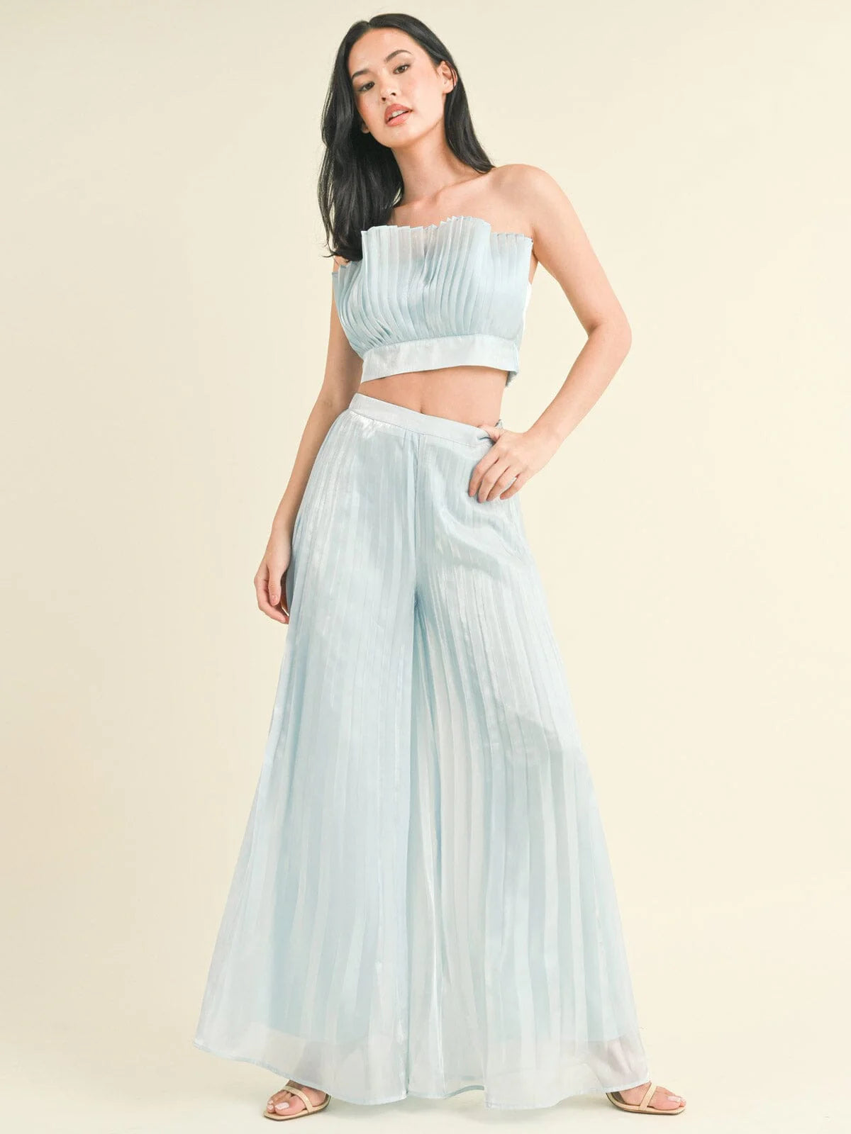 Celeste Satin Pants Set