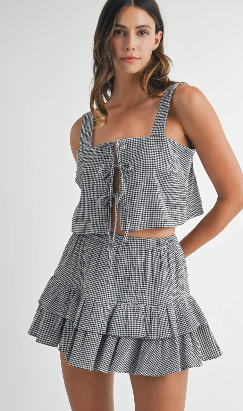 Breakfast Club Gingham Skirt Set
