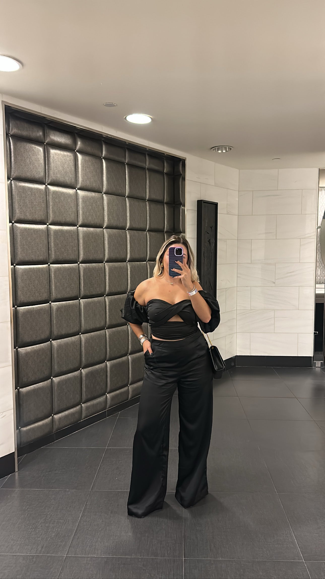 All Inclusive Two Piece Satin Pants Set
