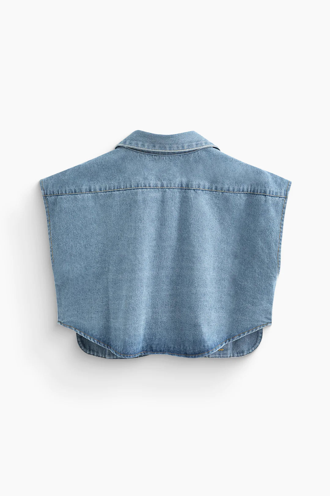 Alexa Denim Cropped Vest