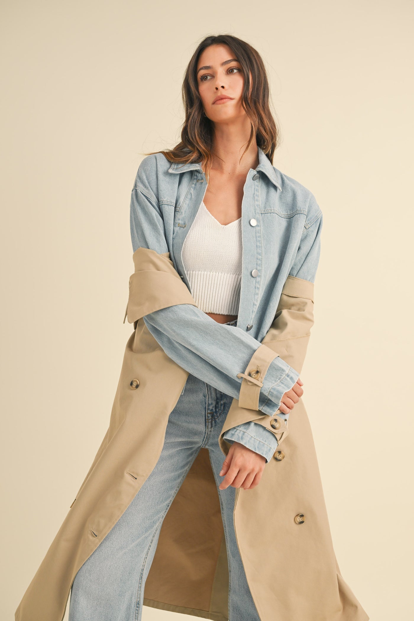 Fillmore Street Denim Trench Coat