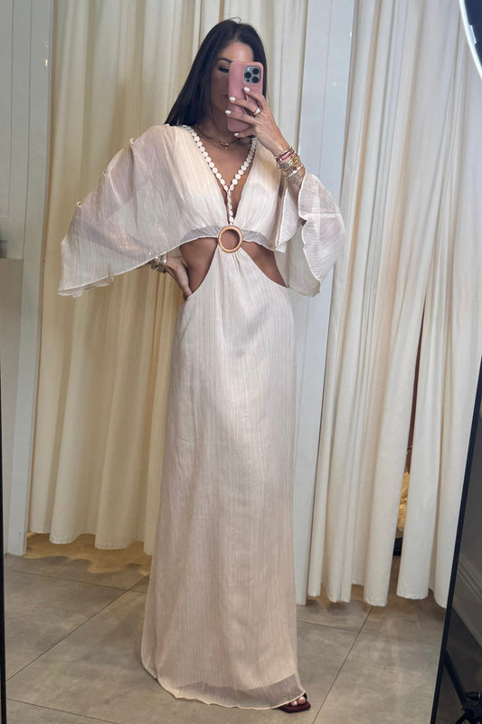 Aphrodite Metallic Maxi Dress