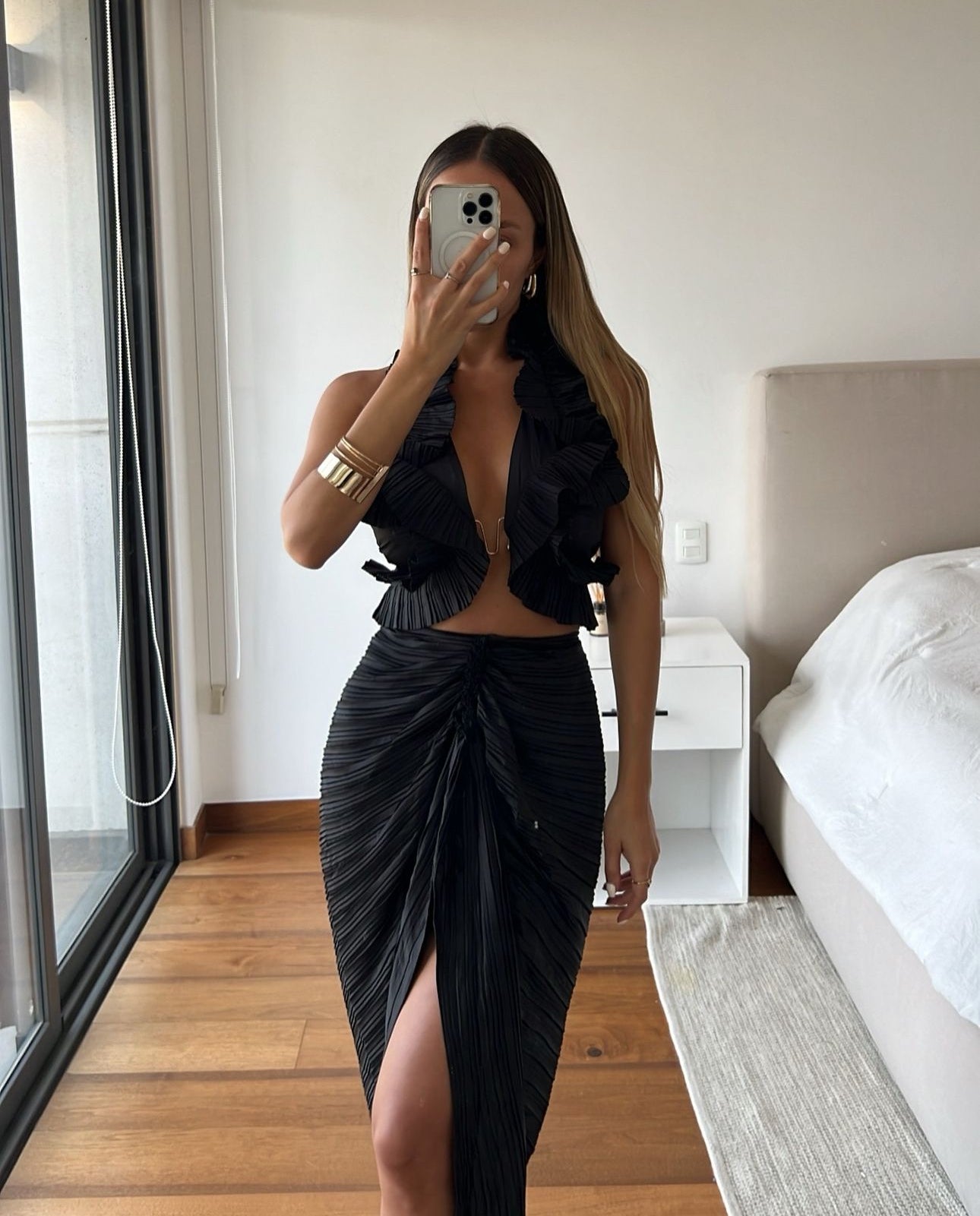 Tulum Skirt Set - black