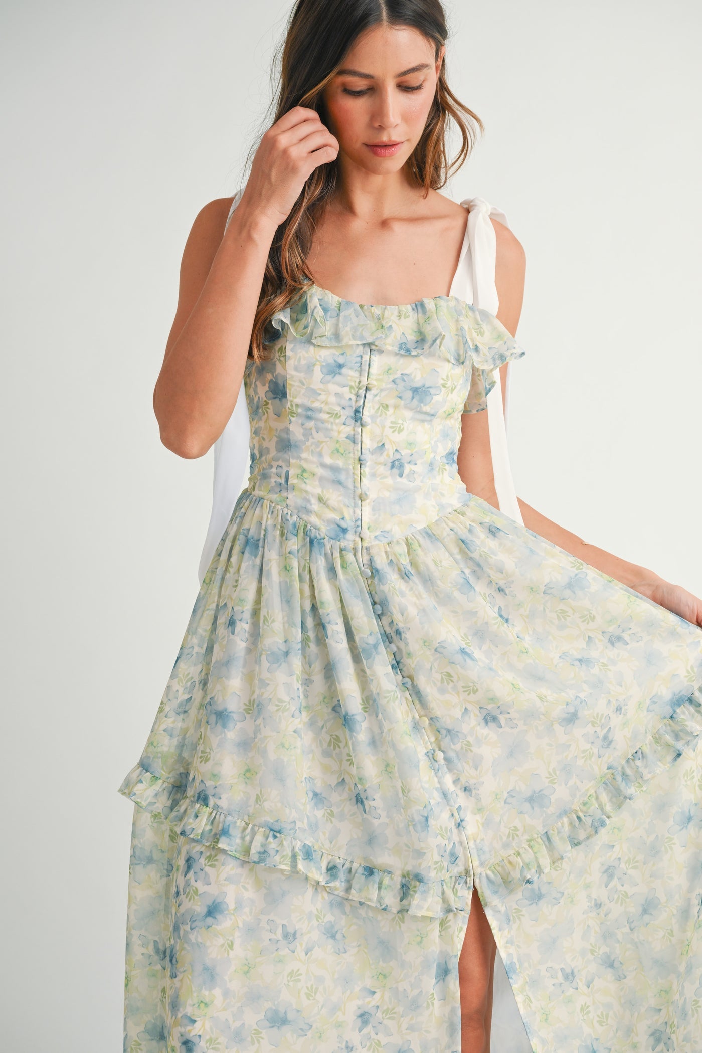 Grass Is Greener Floral Midi Dress