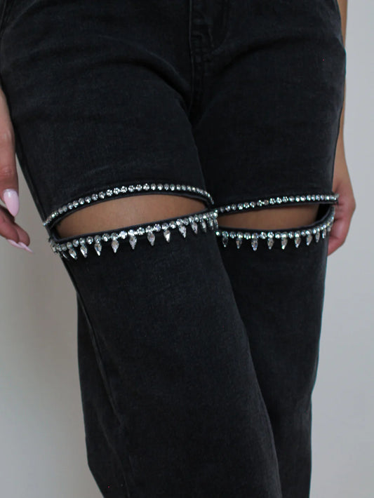 Down Bad Rhinestone Jeans