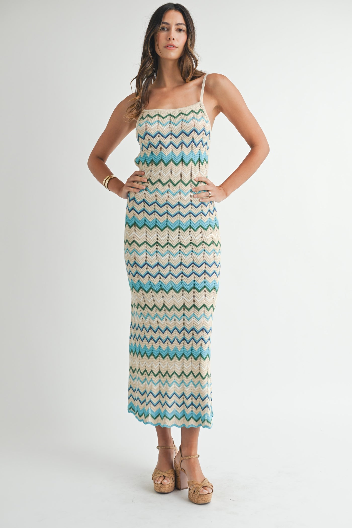 Caribbean Dream Knit Maxi Dress