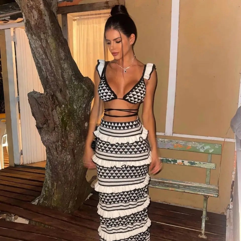 St. Tropez Crotchet Skirt Set (PRE-ORDER)
