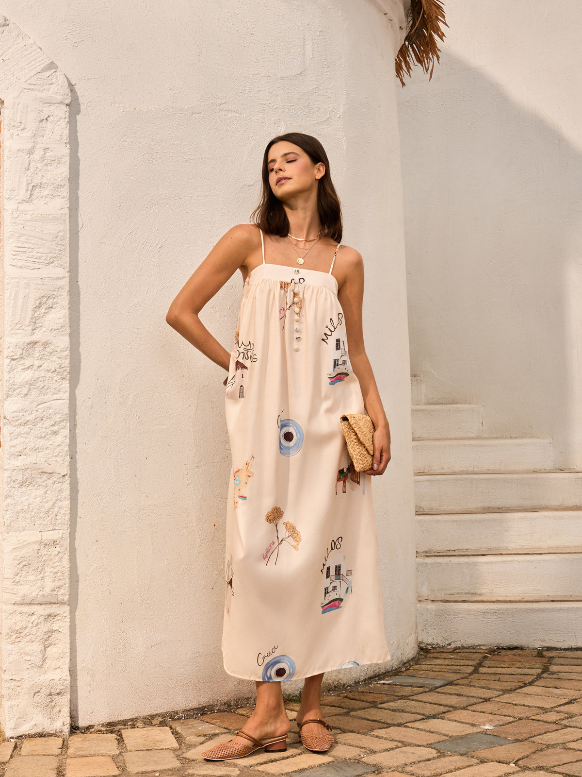 Postcards From Greece Bohemian Maxi Dress