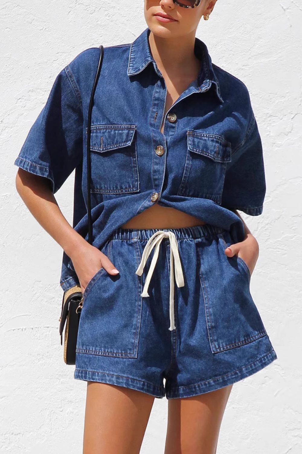 Close To You Denim Shorts Set