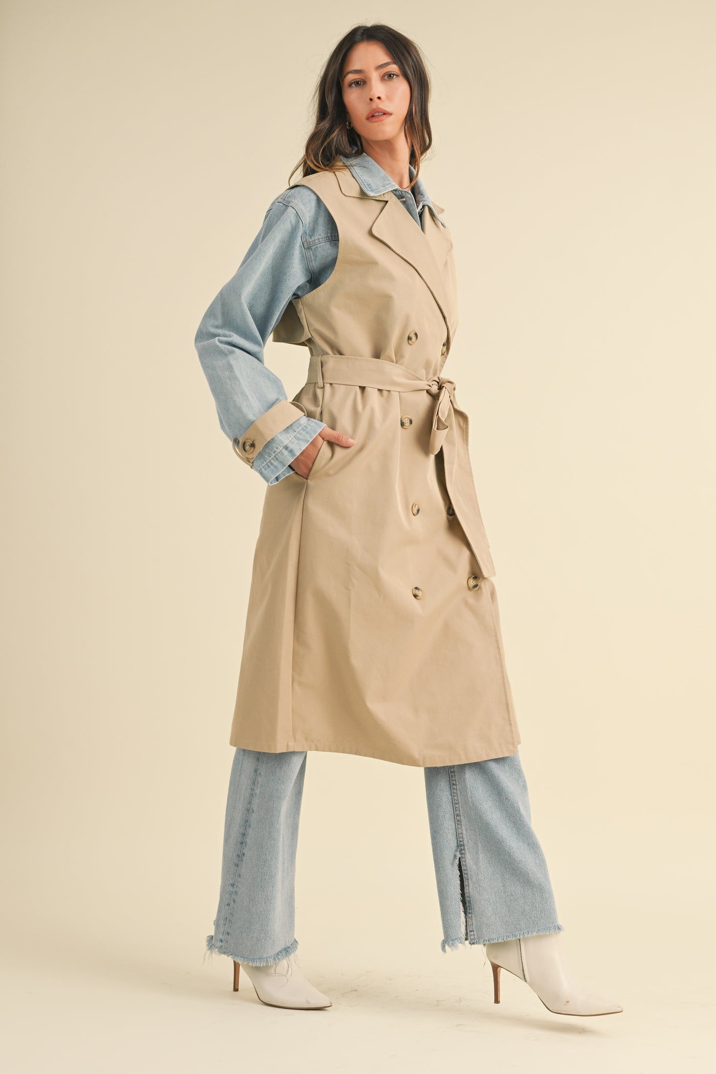 Fillmore Street Denim Trench Coat