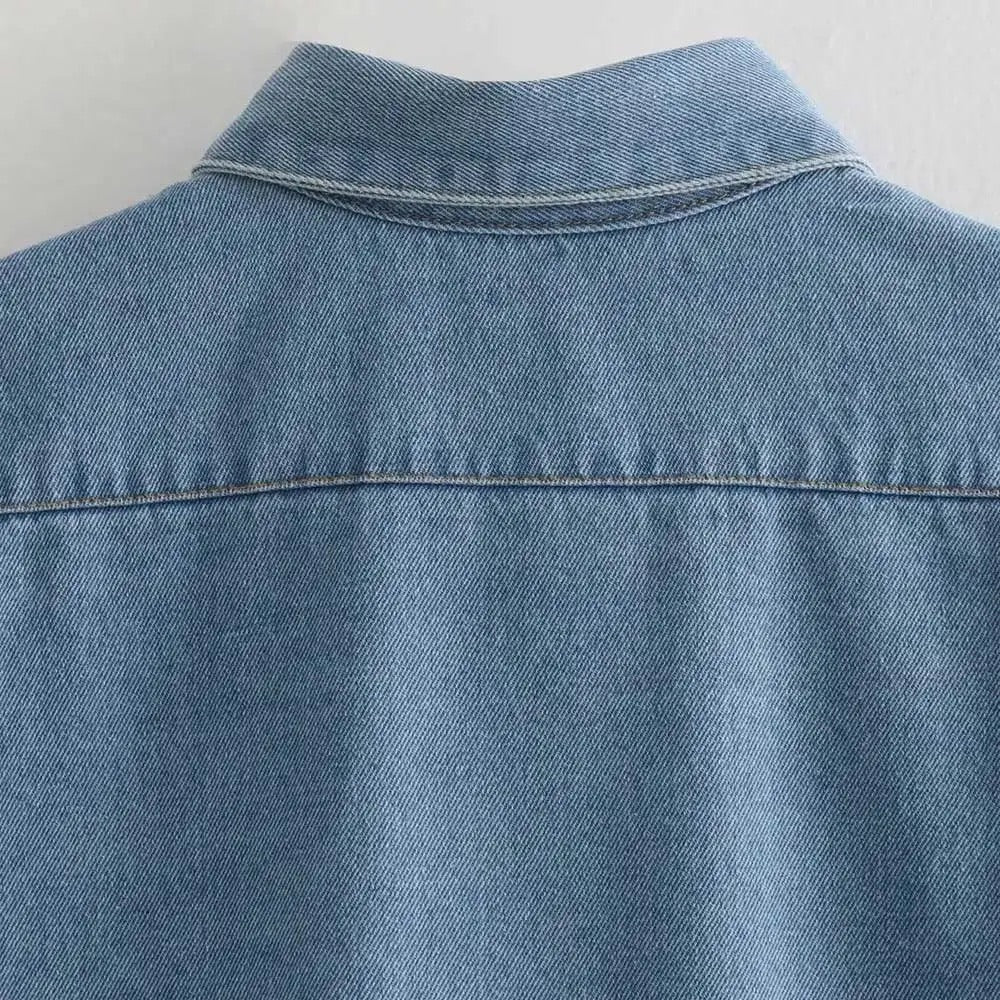 Alexa Denim Cropped Vest