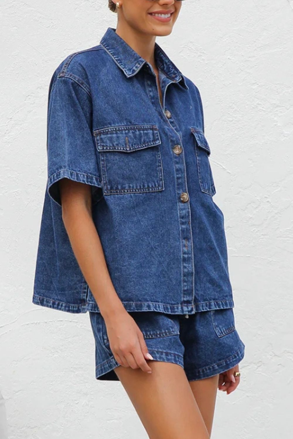 Close To You Denim Shorts Set