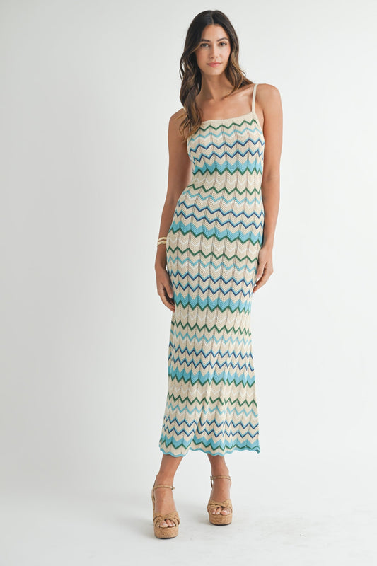 Caribbean Dream Knit Midi Dress