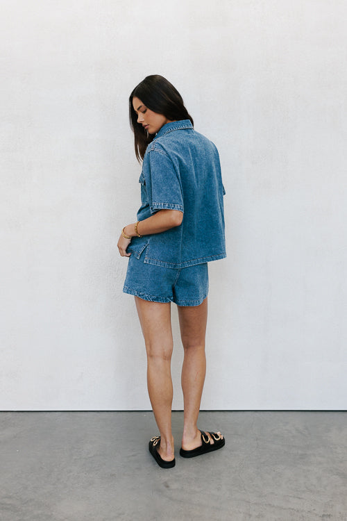 Close To You Denim Shorts Set