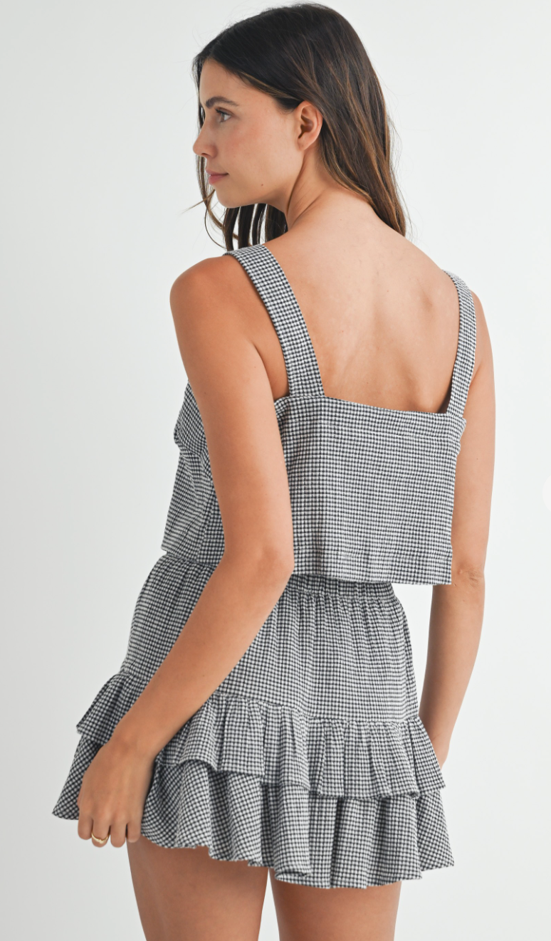 Breakfast Club Gingham Skirt Set