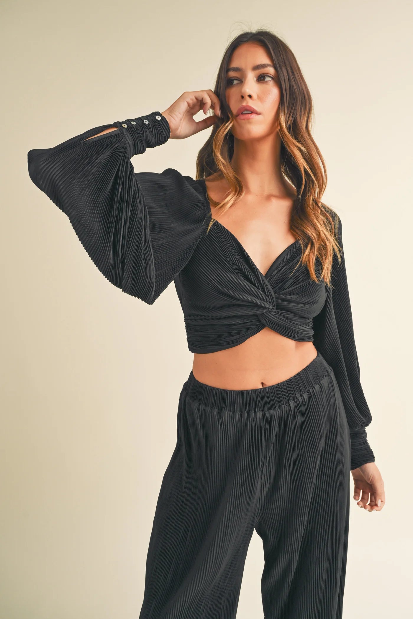 Girls Night Out Long Sleeve Top and Pants Set