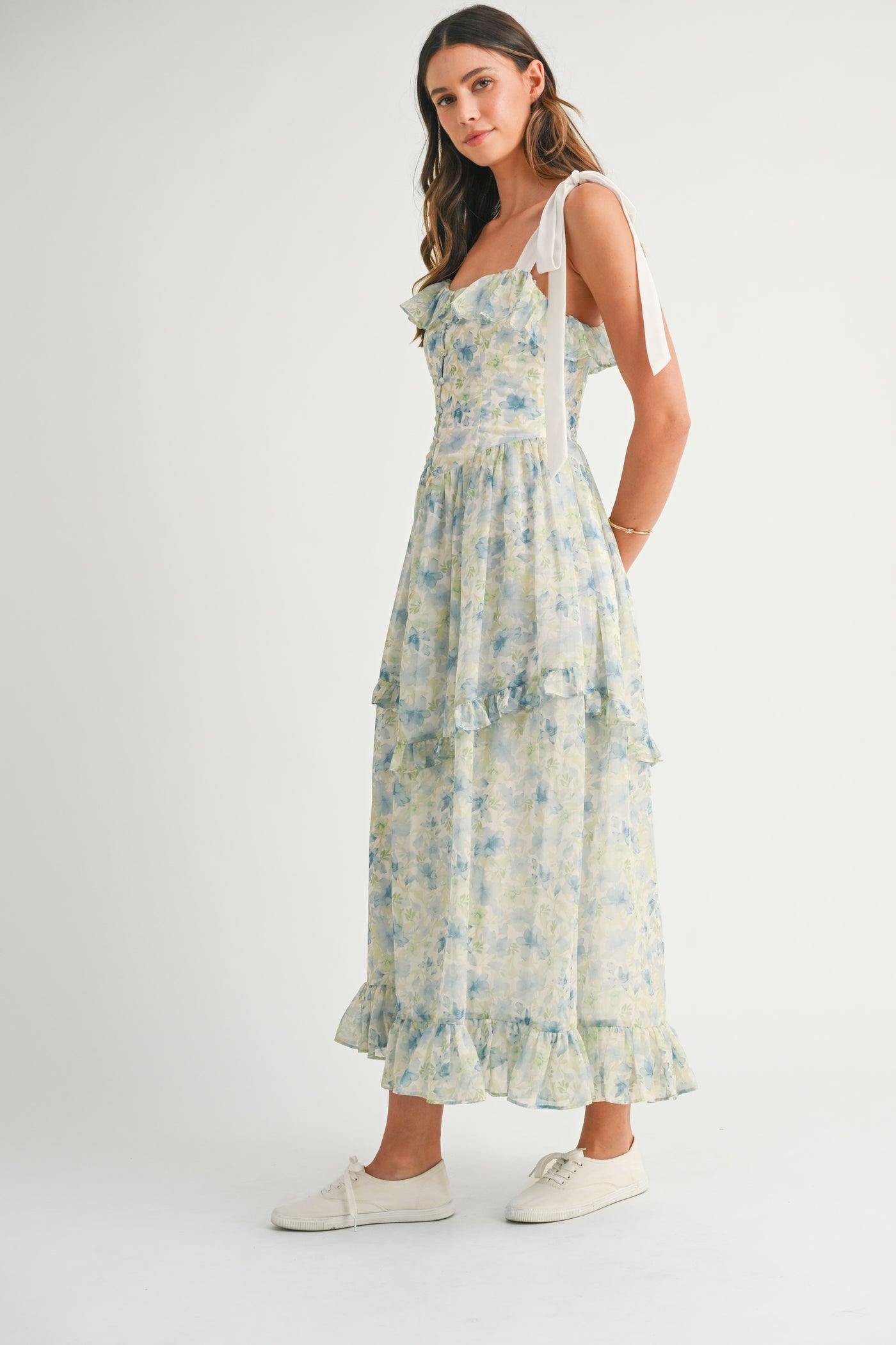 Grass Is Greener Floral Midi Dress