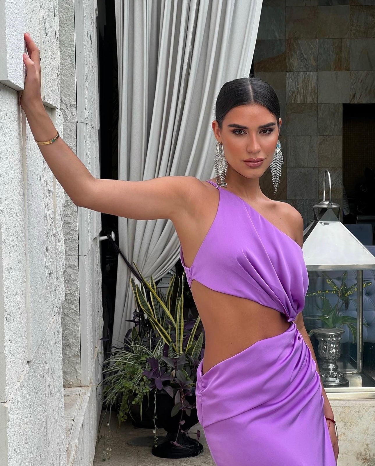 Meet Me On The Dance Floor Satin Cut Out Midi Dress