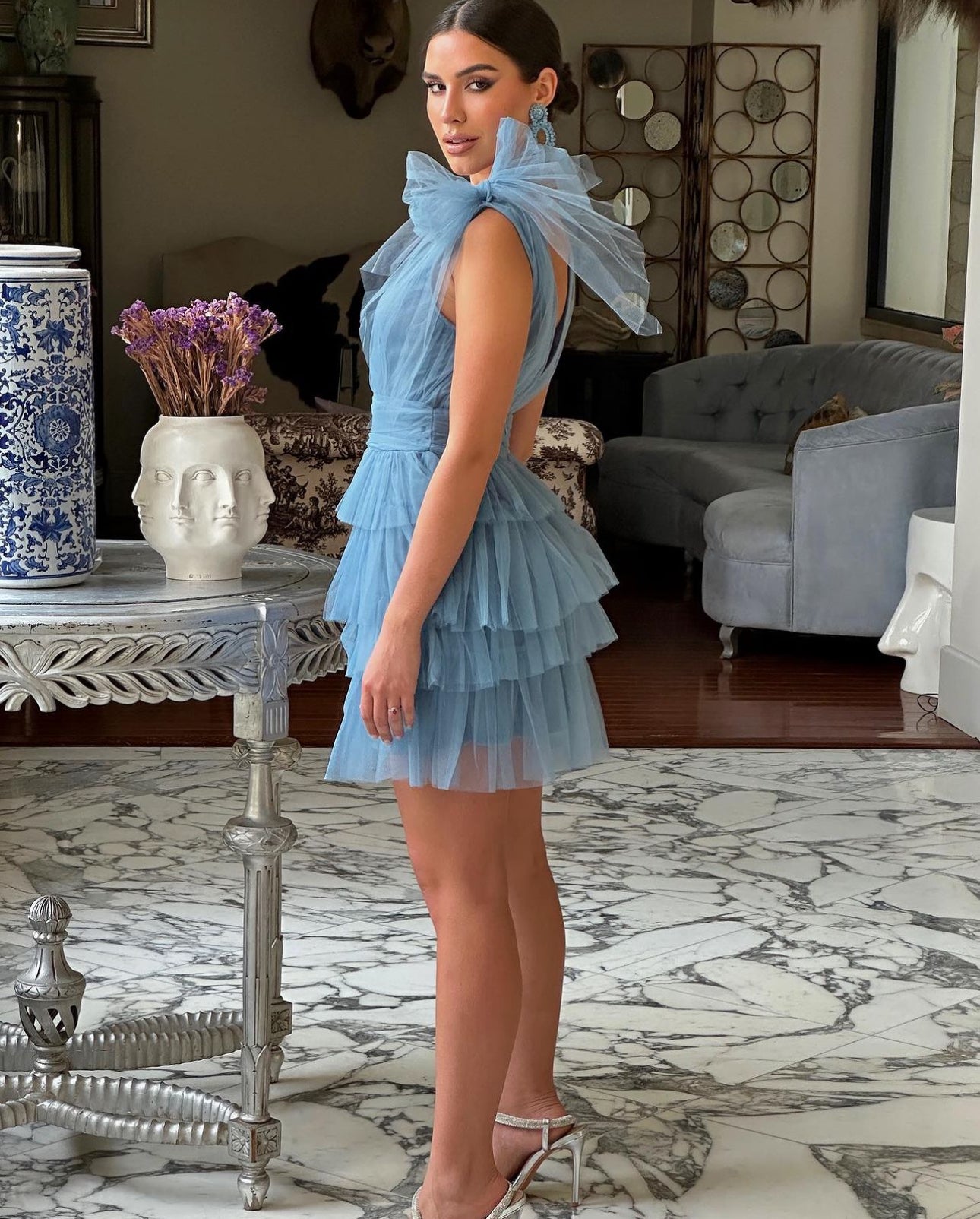 Ella Mesh Mini Dress