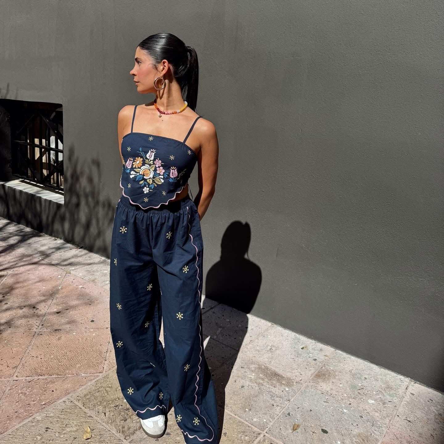 Ciao Bella Embroidered Pants Set