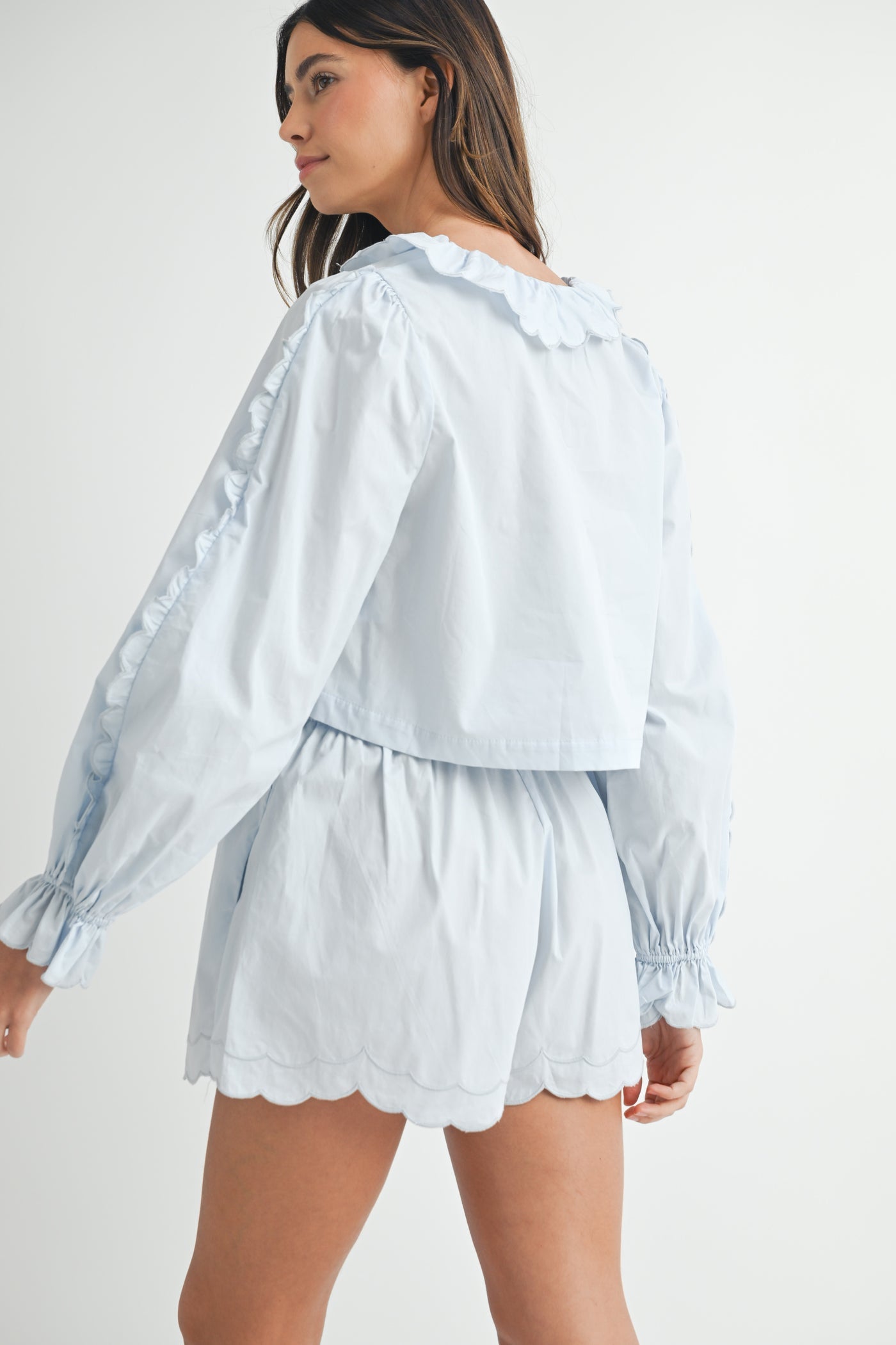 Monica Scallop Shorts Set