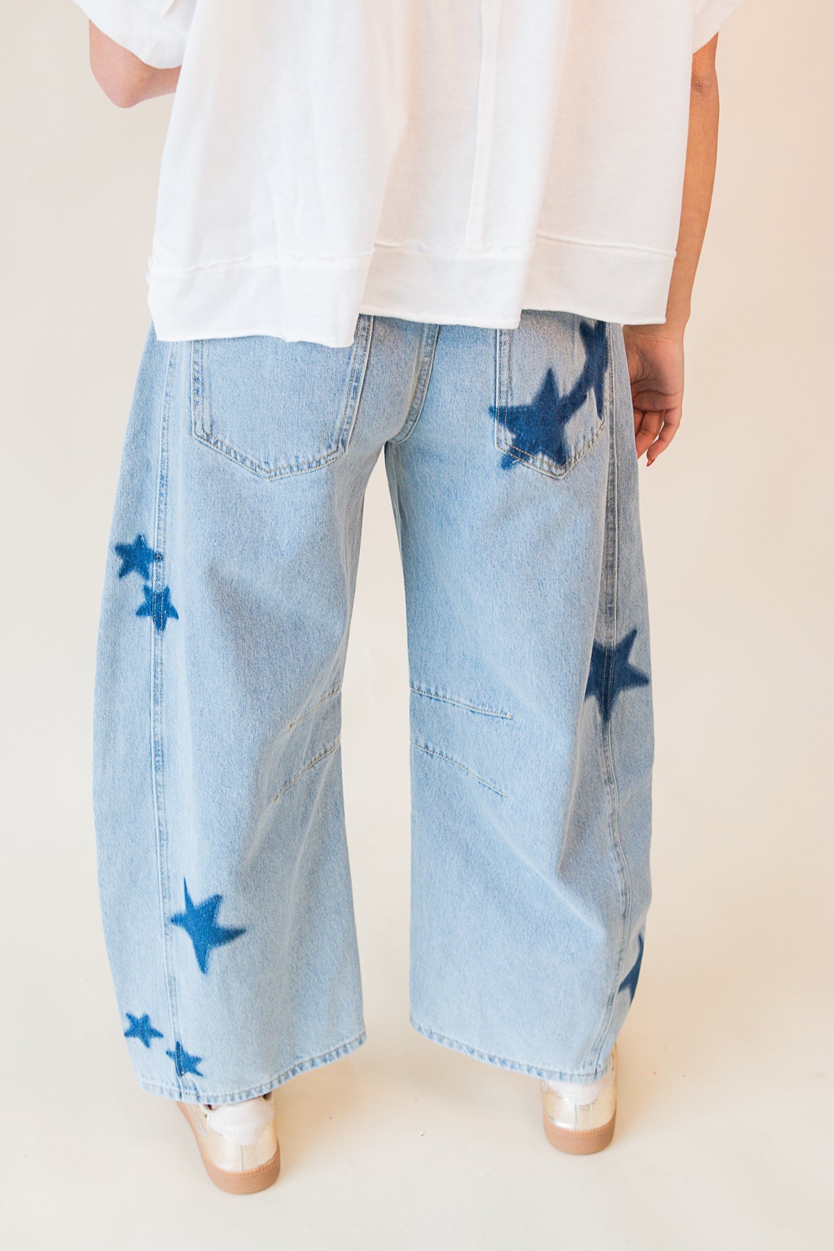 Adrienne Wide Leg Star Jeans