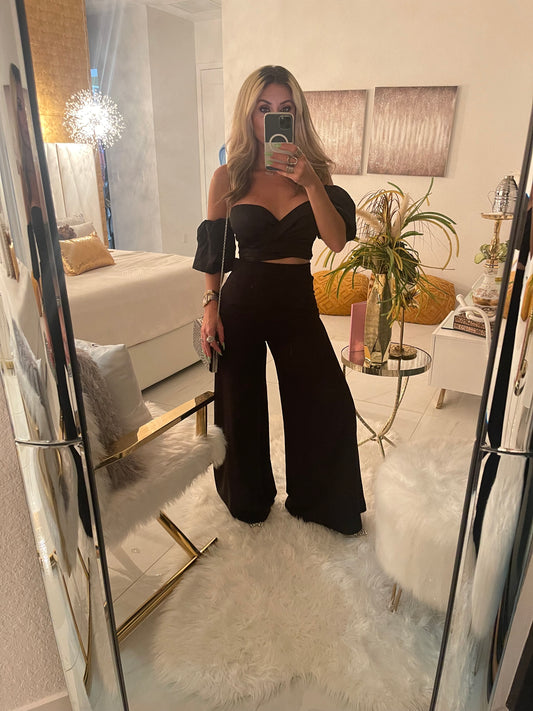 All Inclusive Two Piece Satin Pants Set