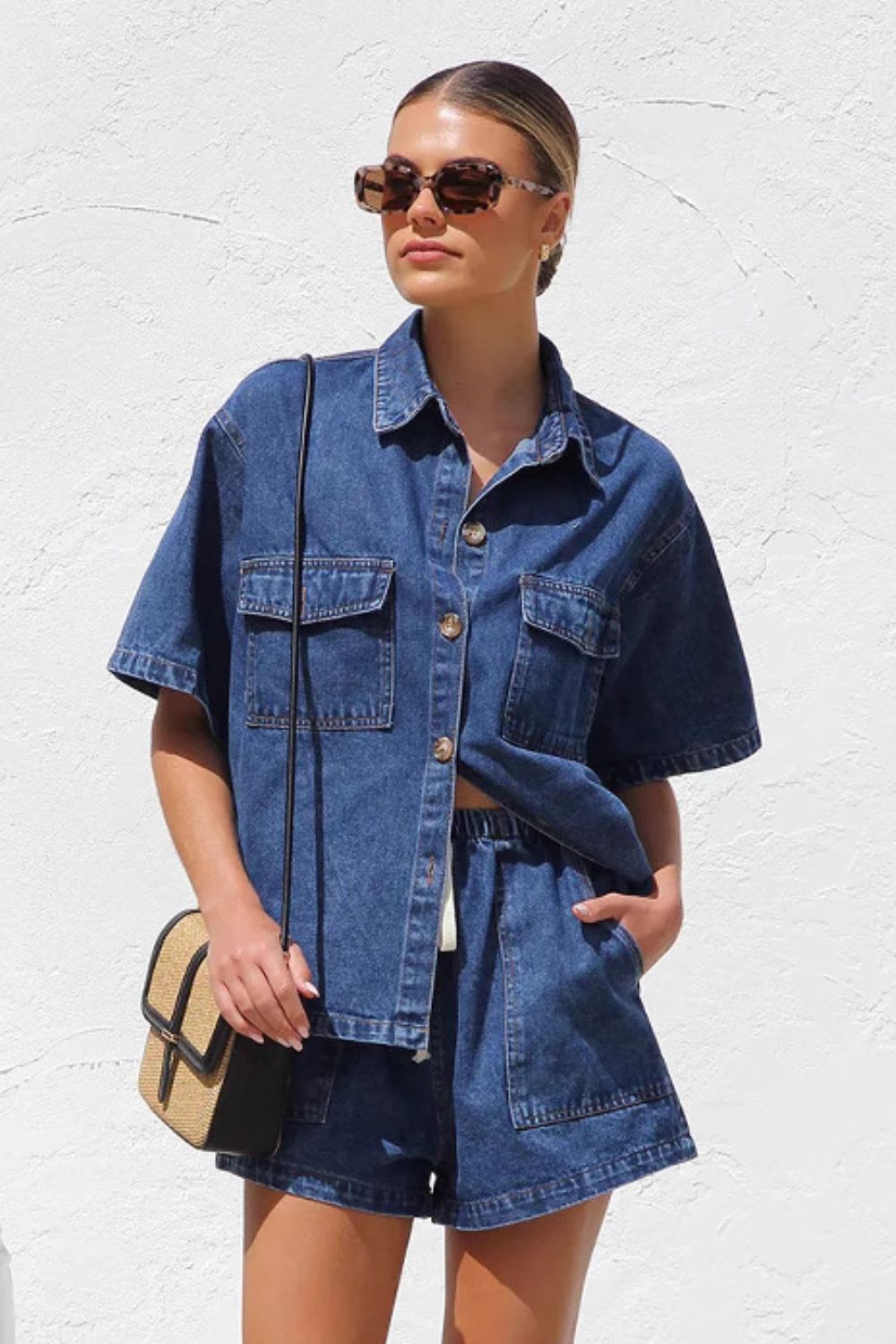 Close To You Denim Shorts Set