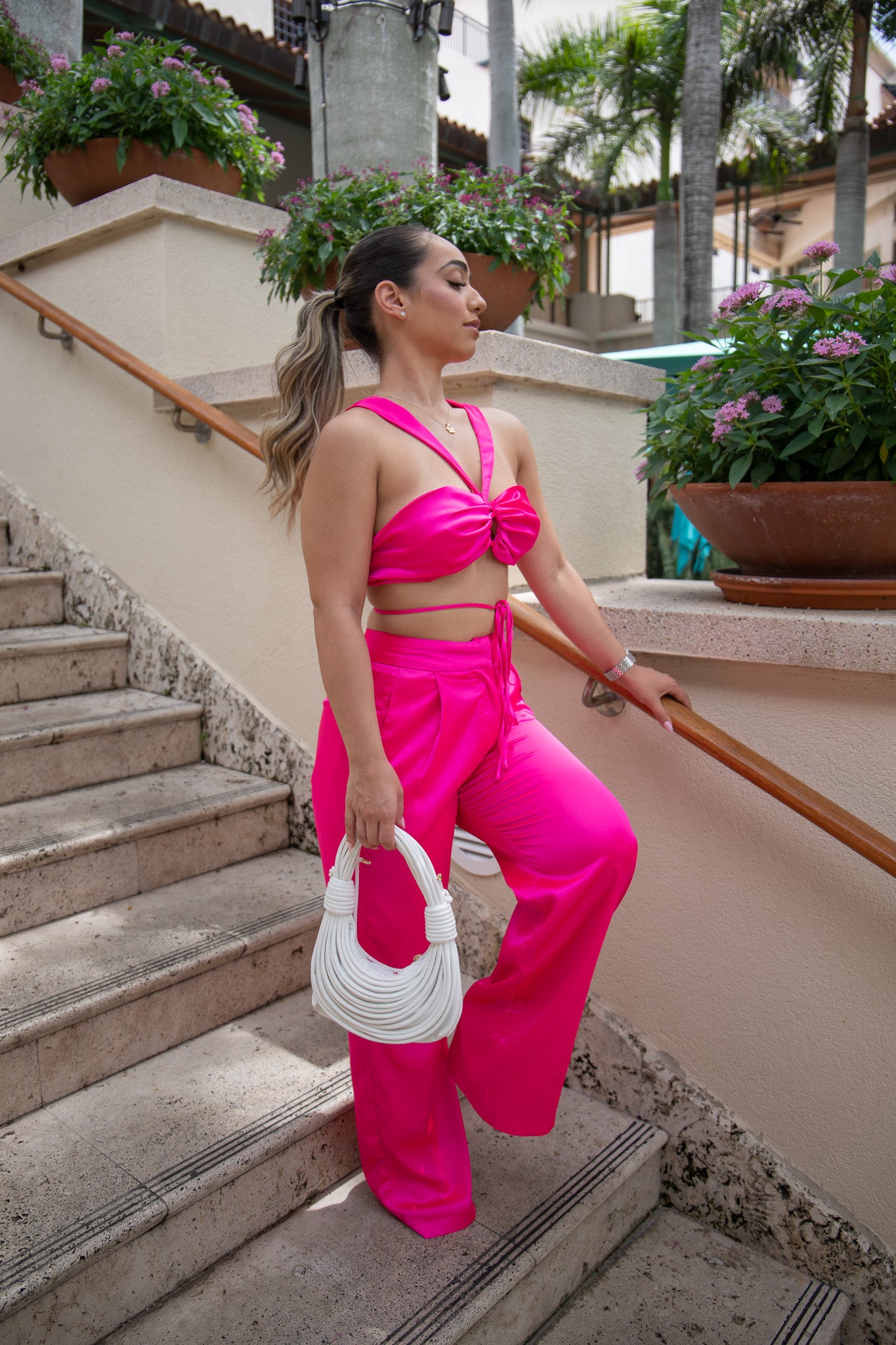 Barbie Girl Two Piece Satin Pants Set