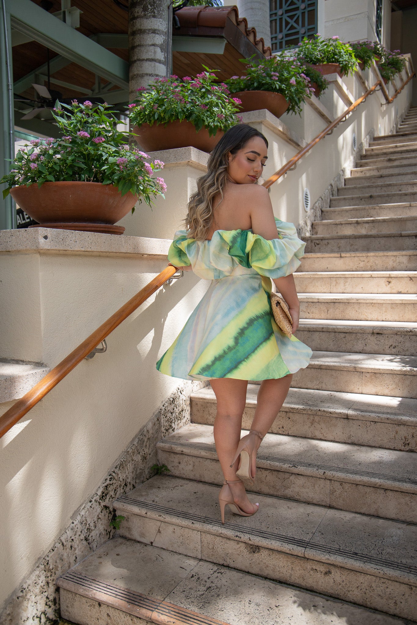 Matcha You Look Ruffle Mini Dress