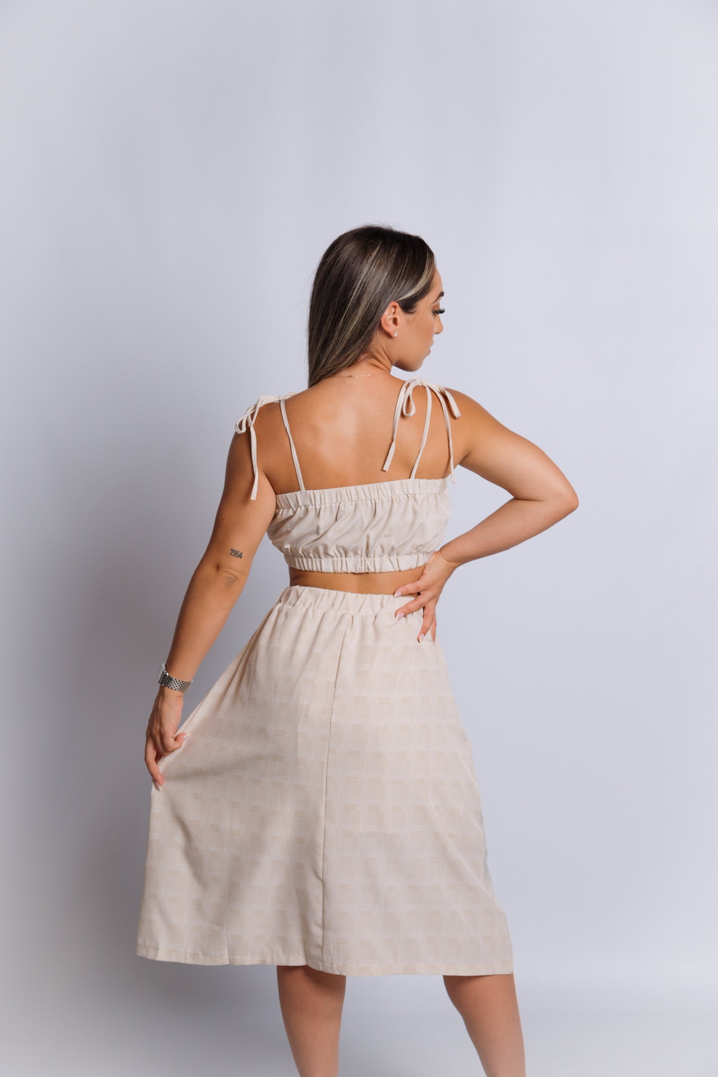 In Your Dreams Plaid Skirt Set