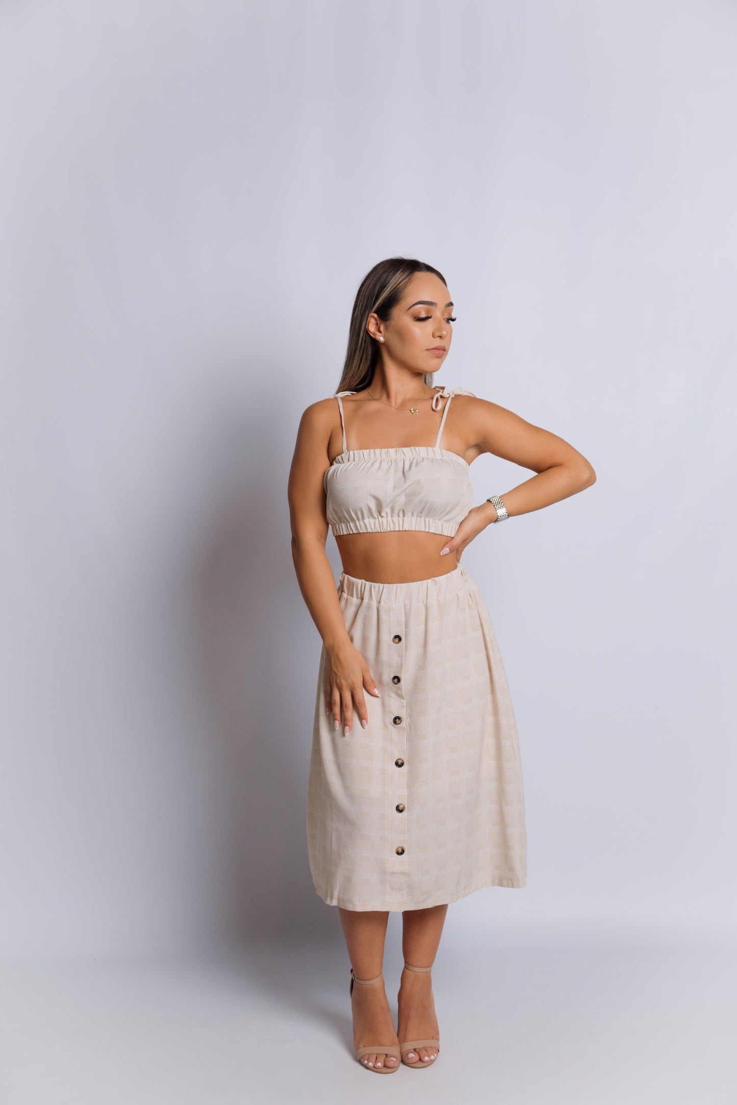 In Your Dreams Plaid Skirt Set