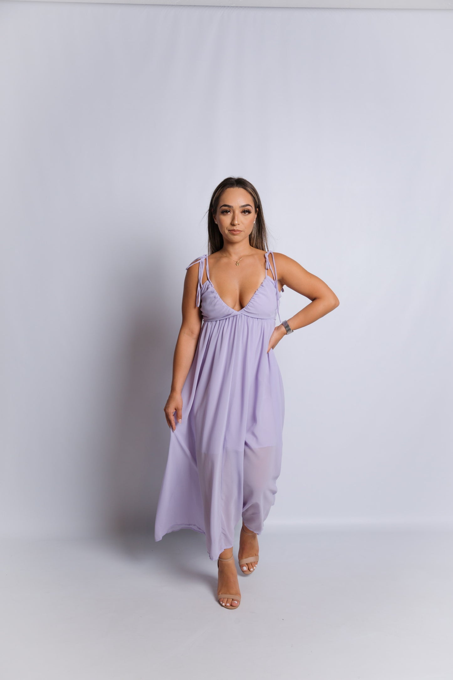 Sofia Lilac Maxi Dress