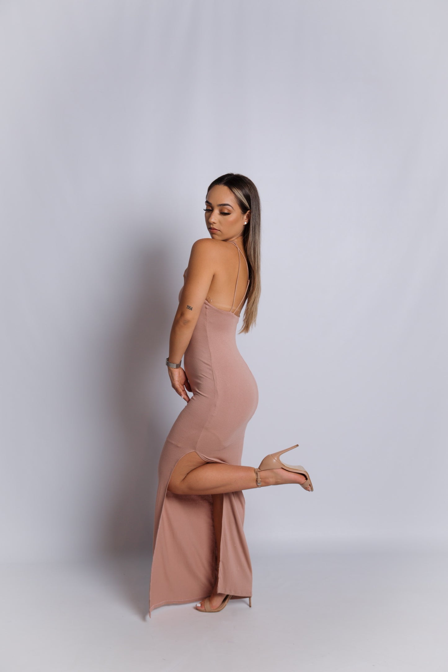 Cross My Heart Blush Maxi Dress