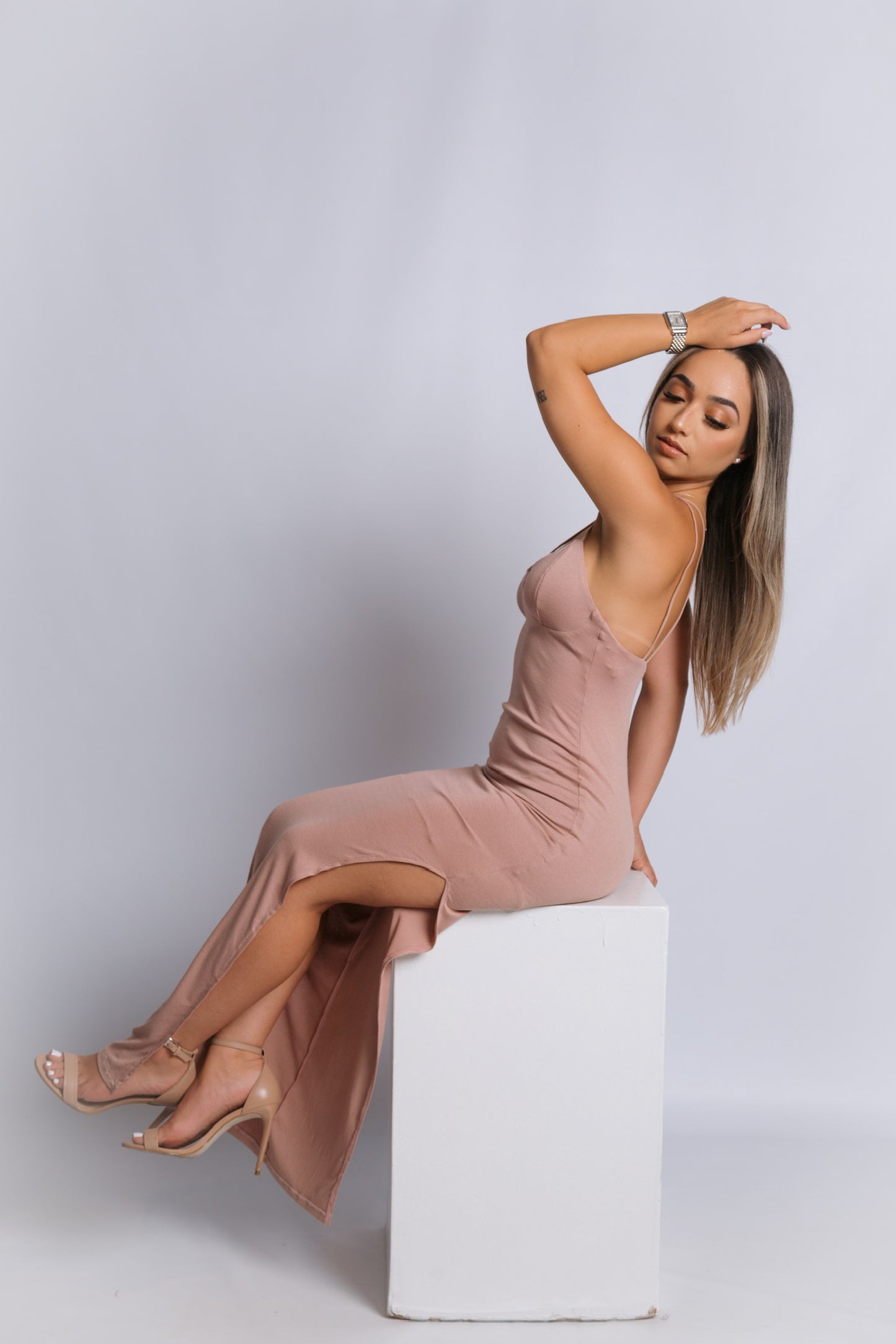 Cross My Heart Blush Maxi Dress