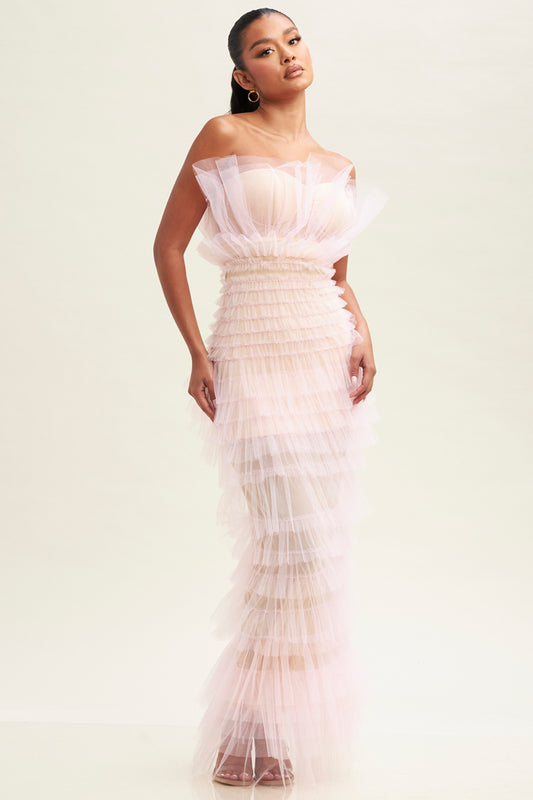 Sweet Peony Tulle Maxi Dress