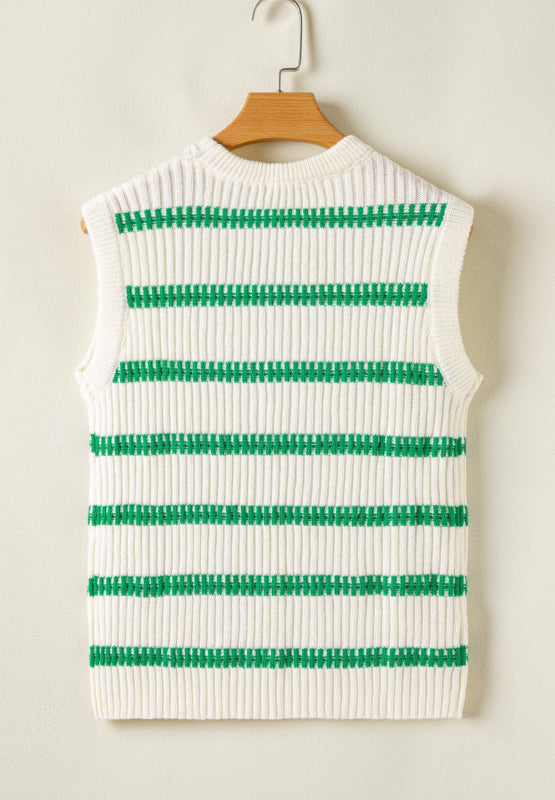 The Weekend Striped Sweater Vest