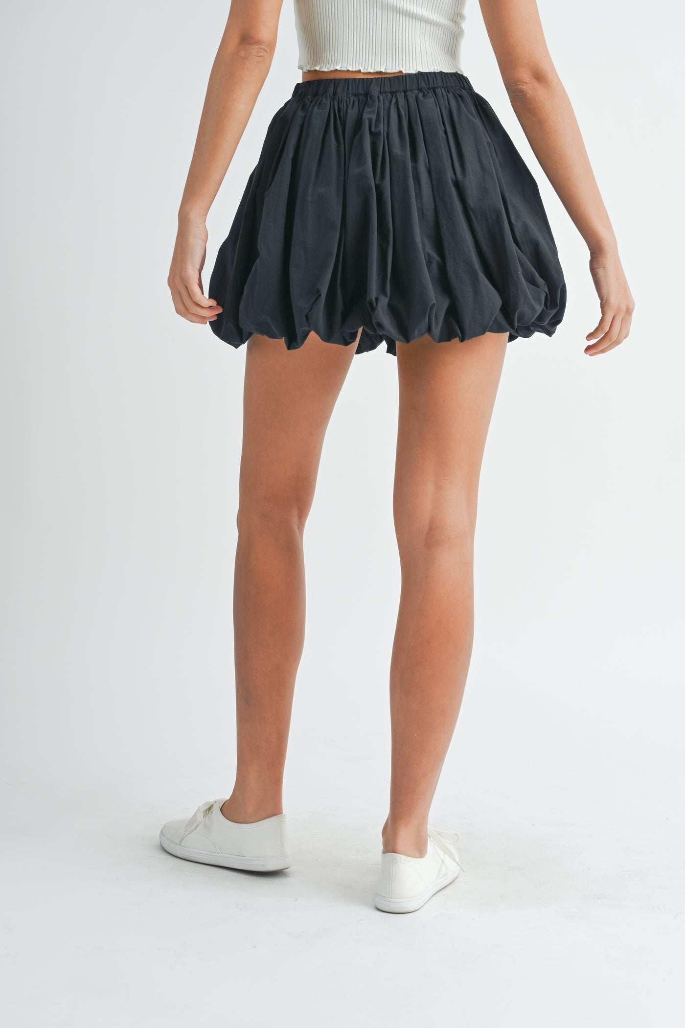 Playful Poplin Bubble Mini Skirt