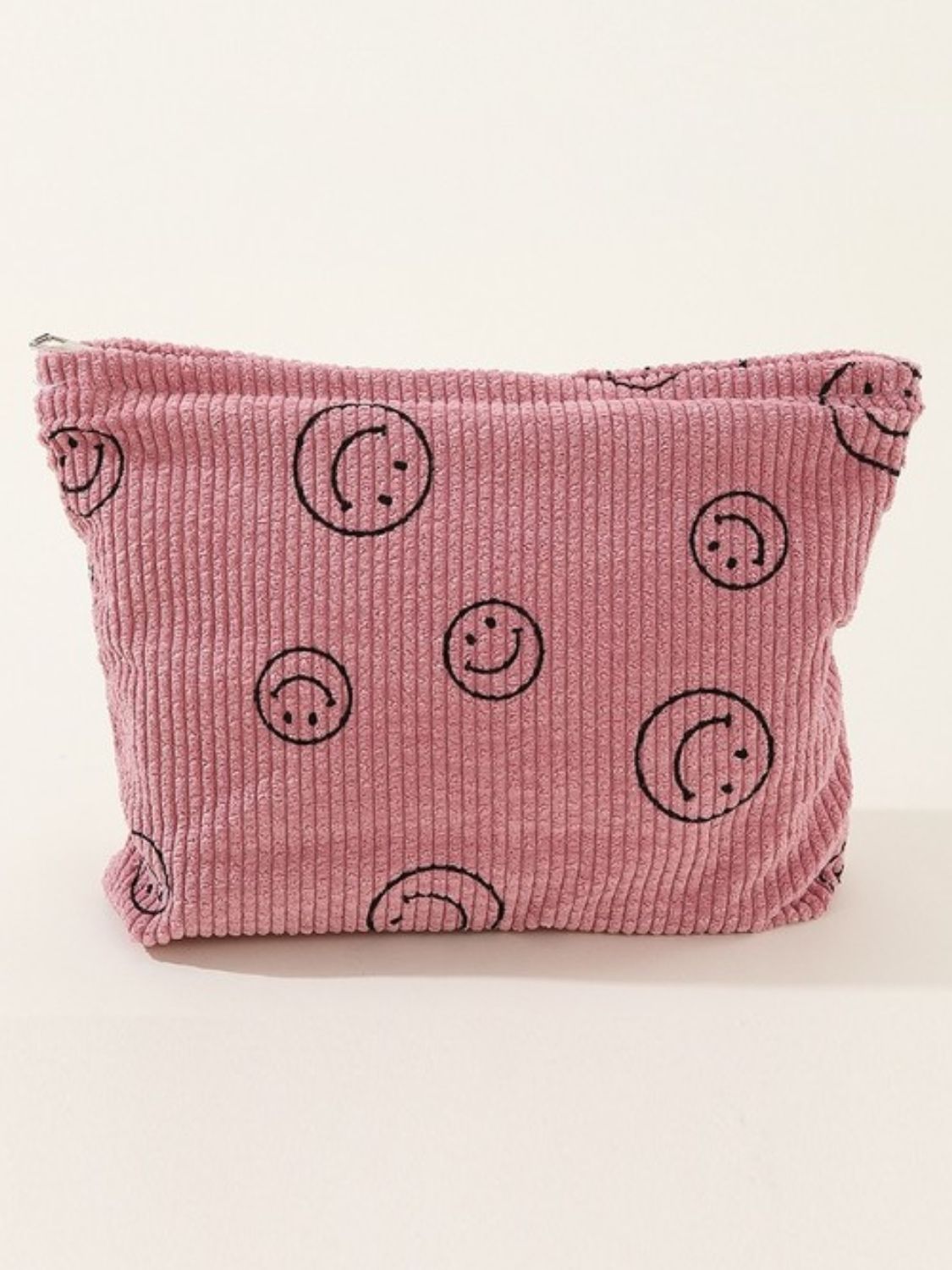 Smiley Corduroy Clutch Bag