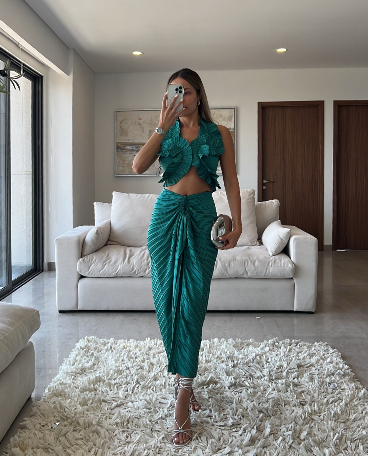 Tulum Skirt Set - teal green