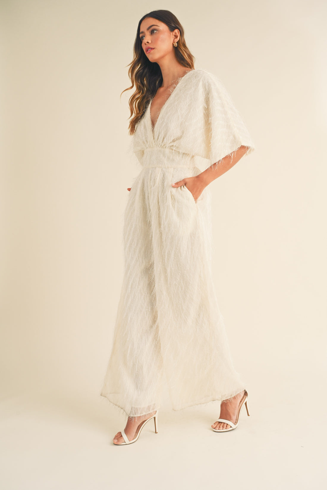 Happy Hour Fluffy Wide Leg Jumpsuit