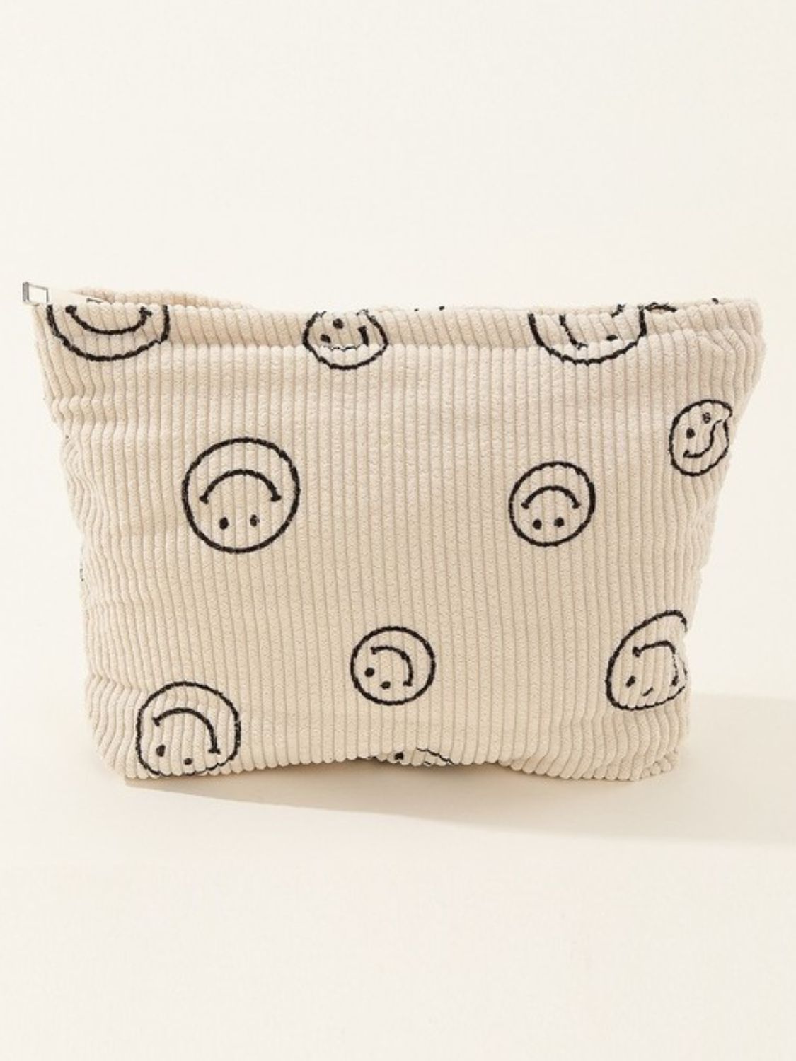 Smiley Corduroy Clutch Bag