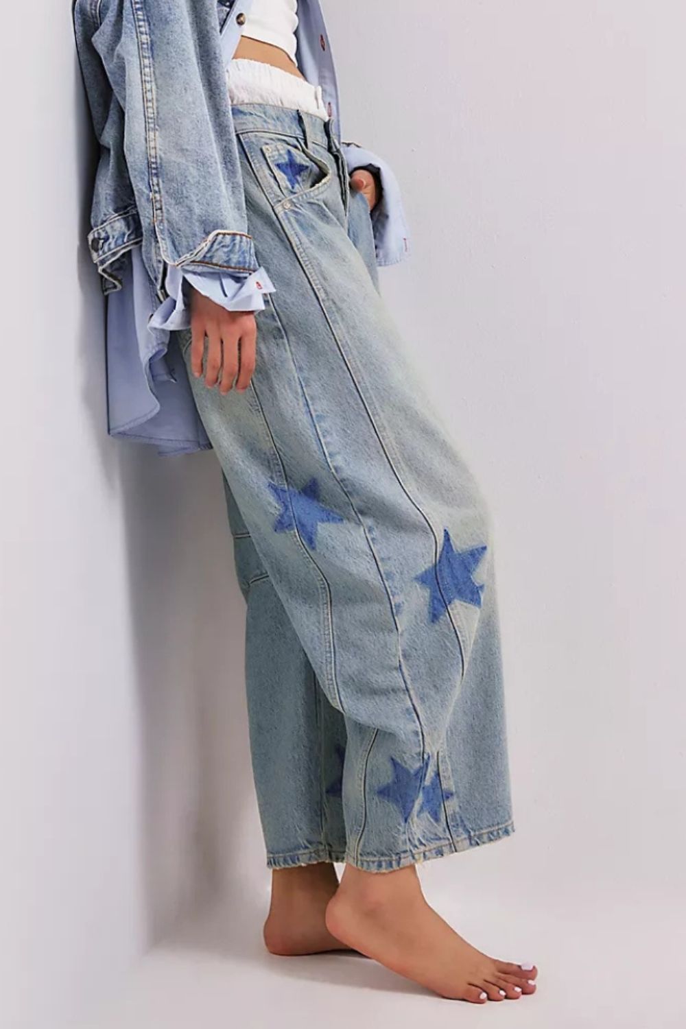 Adrienne Wide Leg Star Jeans