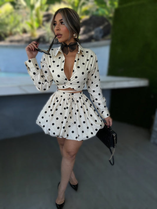 Spot On Bubble Skirt Set
