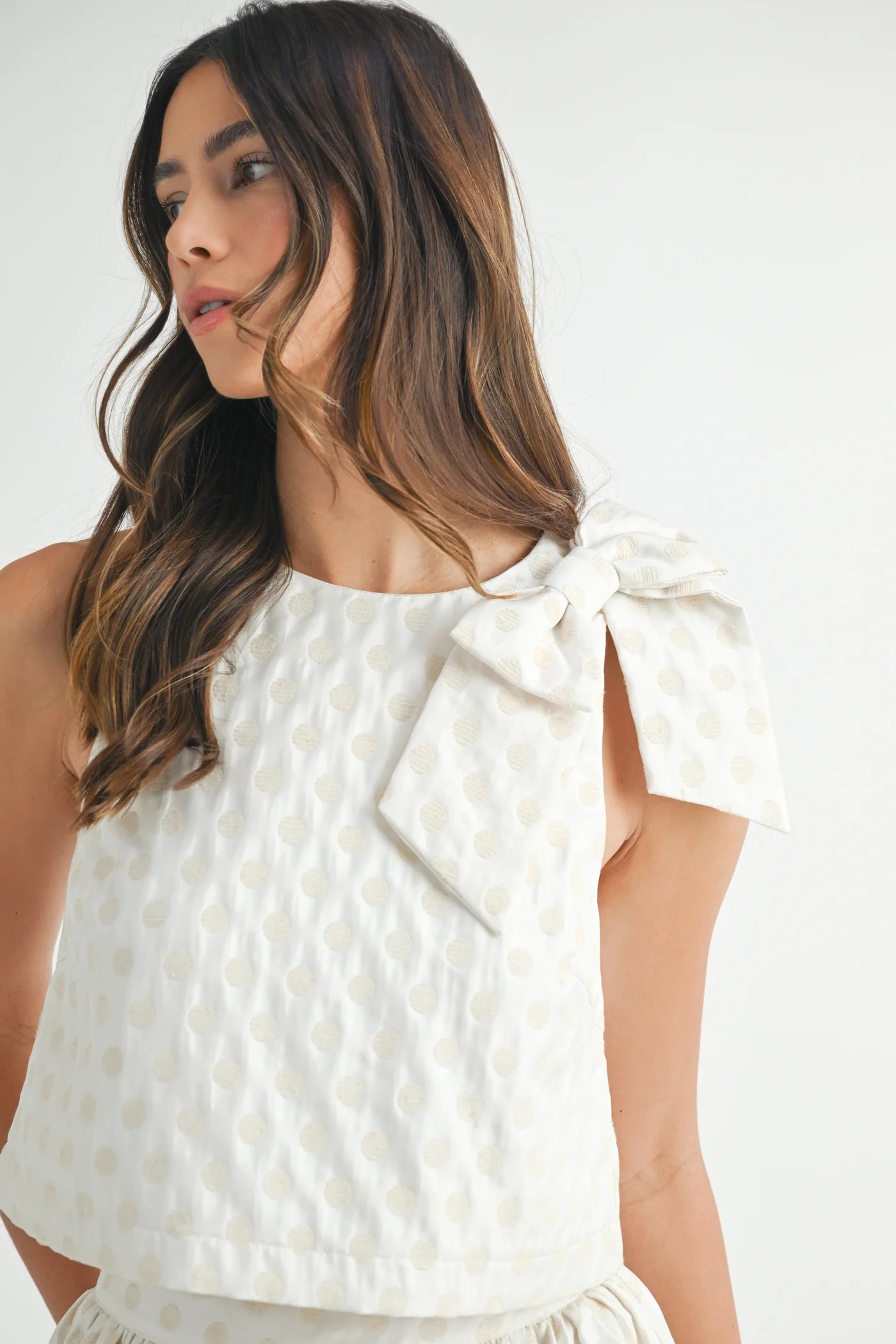 Blush & Bows Taffeta Polka Dot Skirt Set