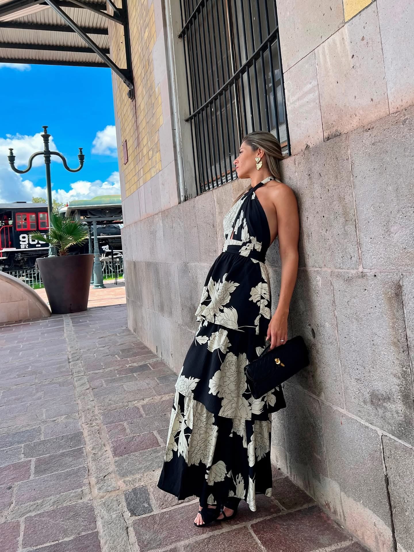 Barcelona Breeze Floral Tiered Maxi Dress