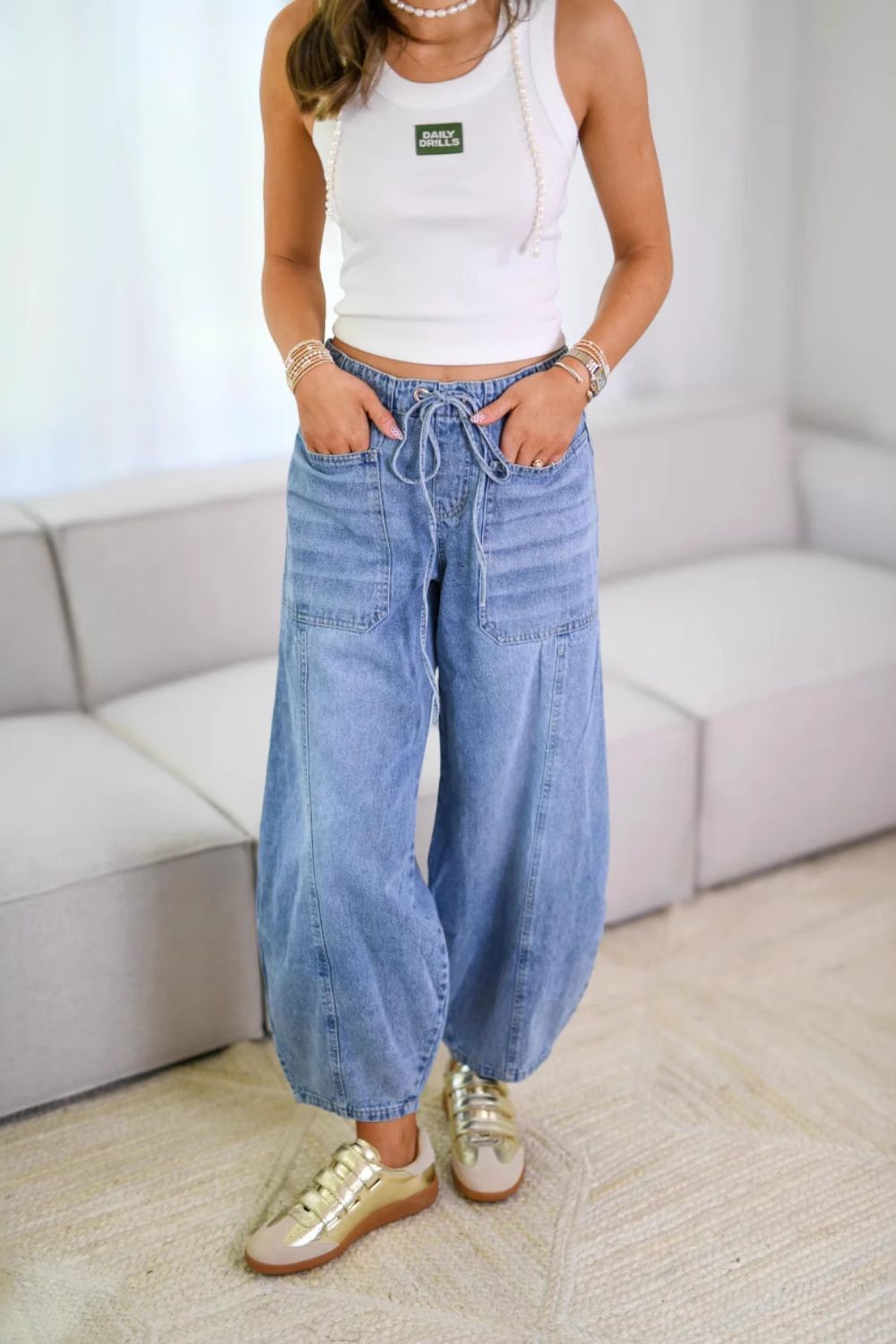 Meet You There Drawstring Jeans