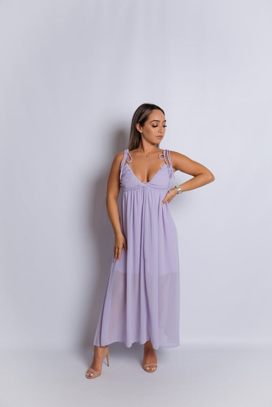 Sofia Lilac Maxi Dress