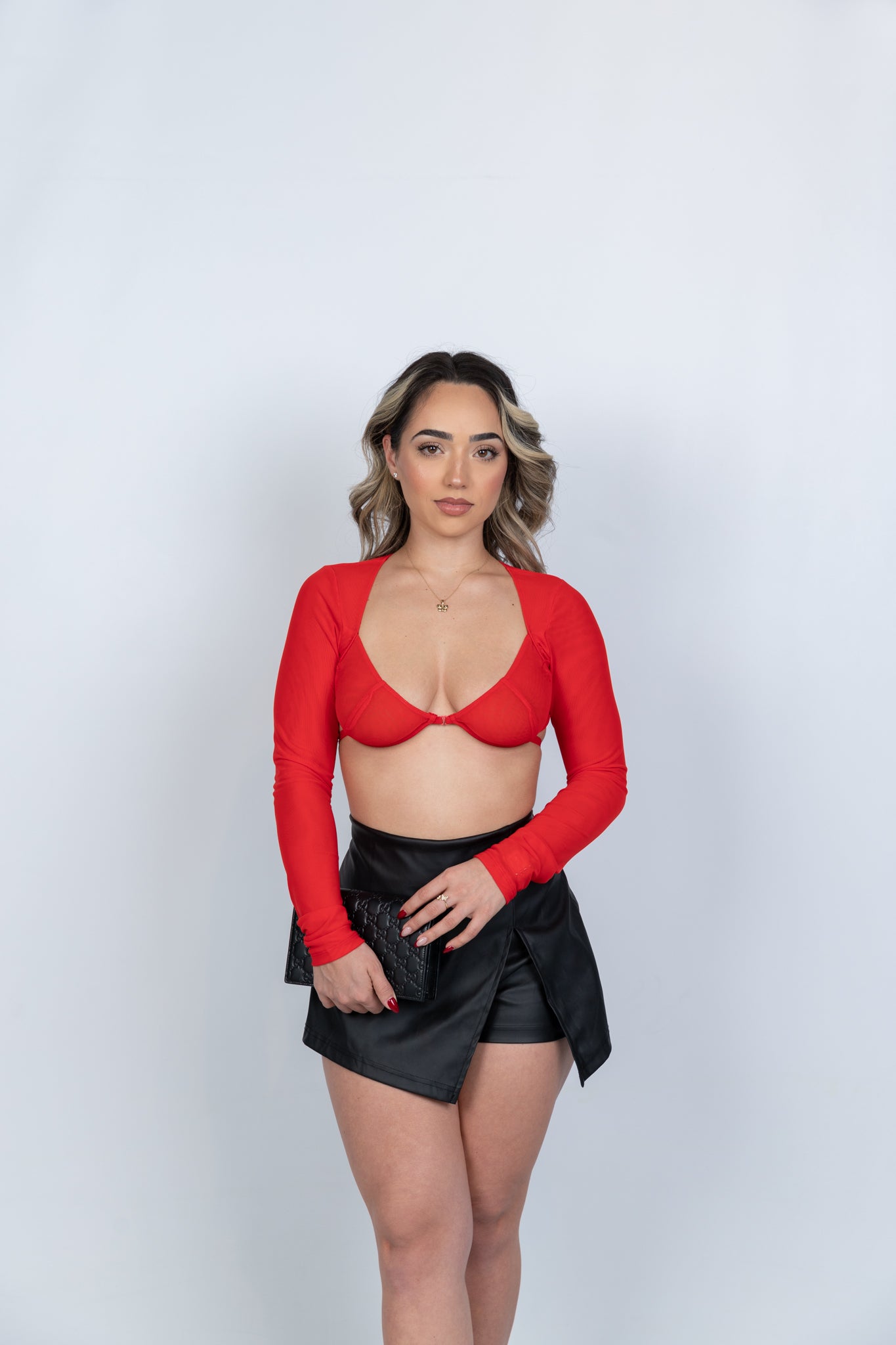 Show Out Long Sleeve Bra Top
